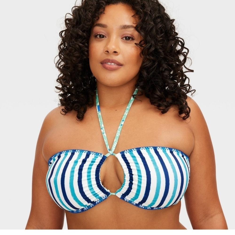 Roller Rabbit x Target Women's Star Medallion/ Multi Strip Reversible Bikini 1X - Picture 3 of 5
